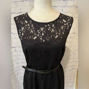 White House Black Market Black Lace Dress _ Black _ Size 10